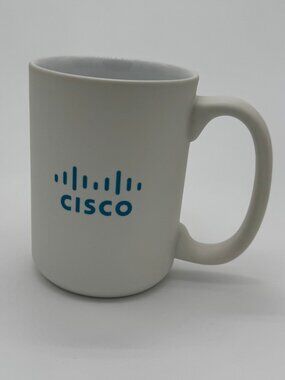 Cisco Systems New Logo Matte Finish White Ceramic Coffee Mug NEW